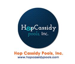 Hop Cassidy Pools, Inc Logo Wth Bright Colored Background